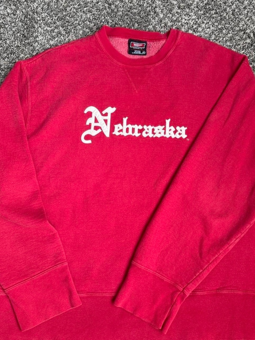 Vintage Nebraska Huskers Gothic Embroidered Crewneck XL USA